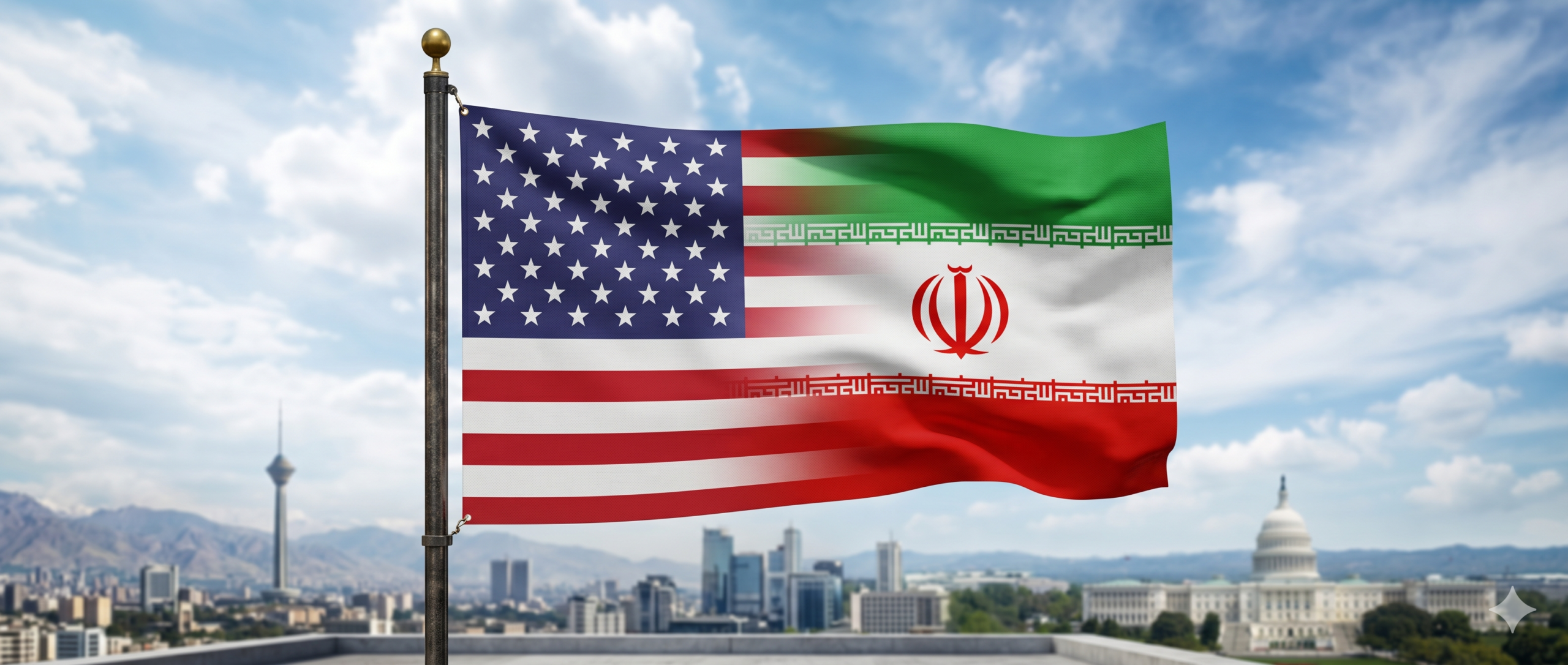 United States/Iran Flag